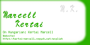 marcell kertai business card